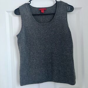 Saffron cashmere size large tank top heather grey